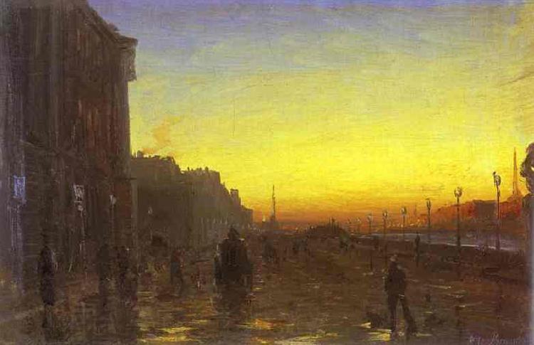 Fedor Vasilyev Dawn in St. Petersburg